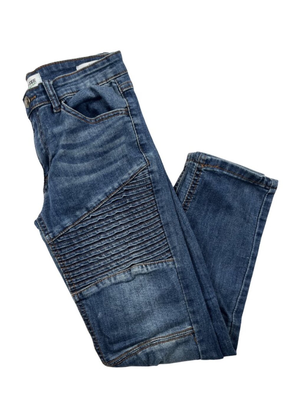 Ring of Fire Sustainable Denim Moto Jeans Boys Size 10 Slim Stretch Blue